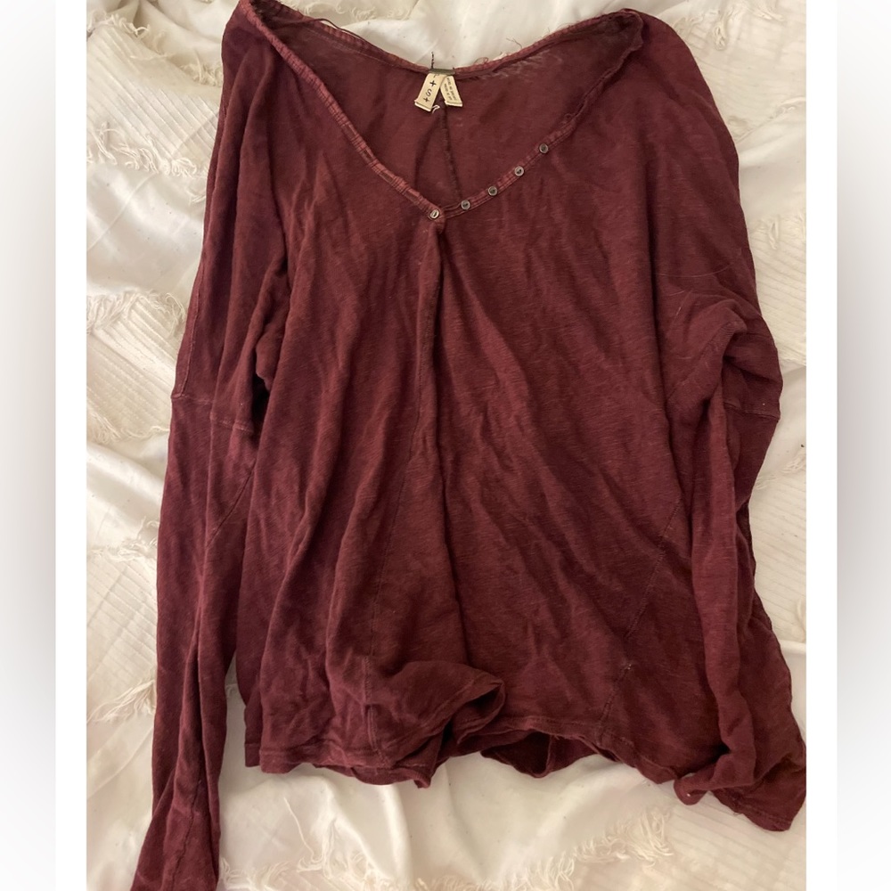 Free people maroon top
